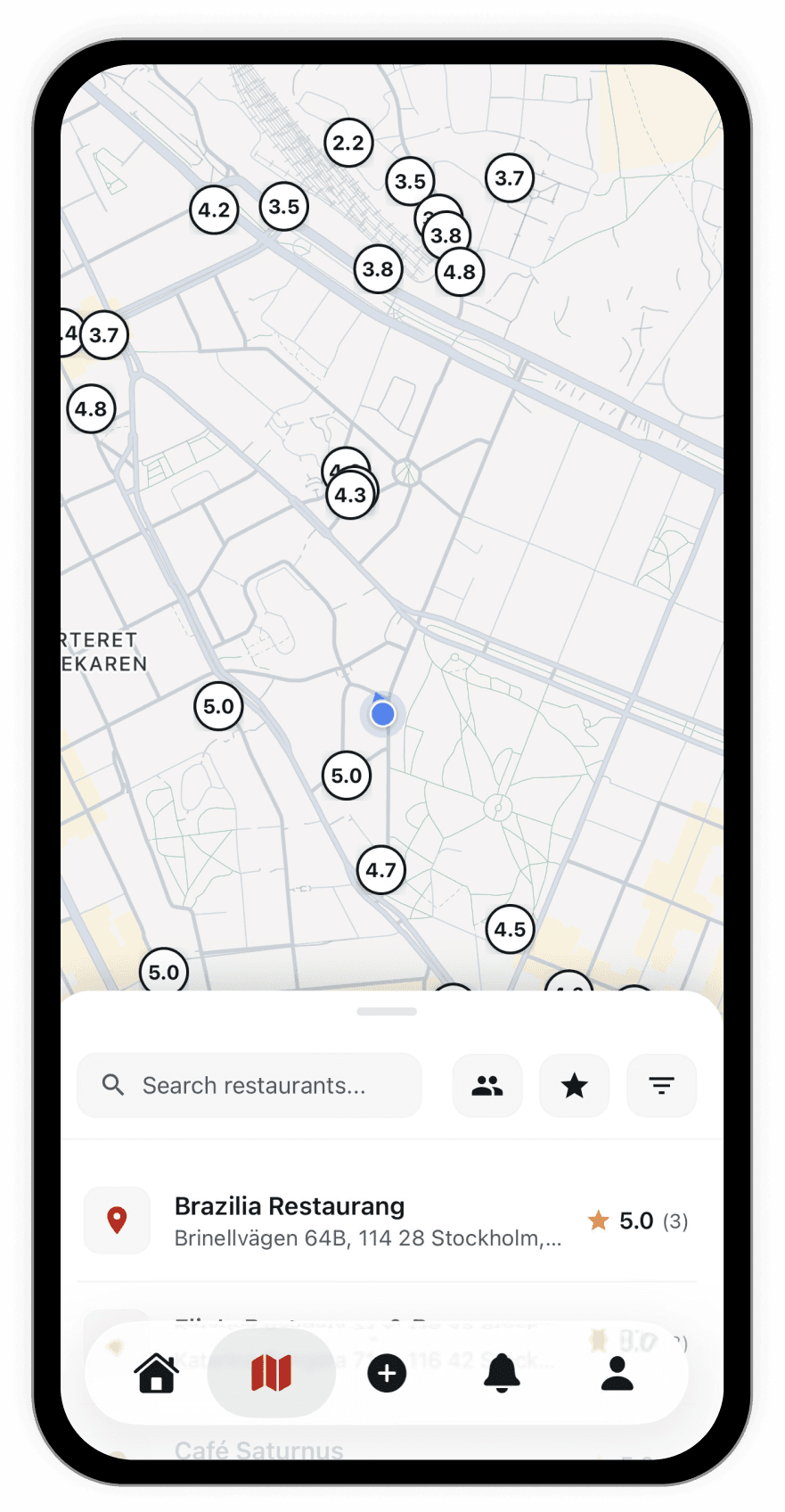 Remi map – find restaurants near you