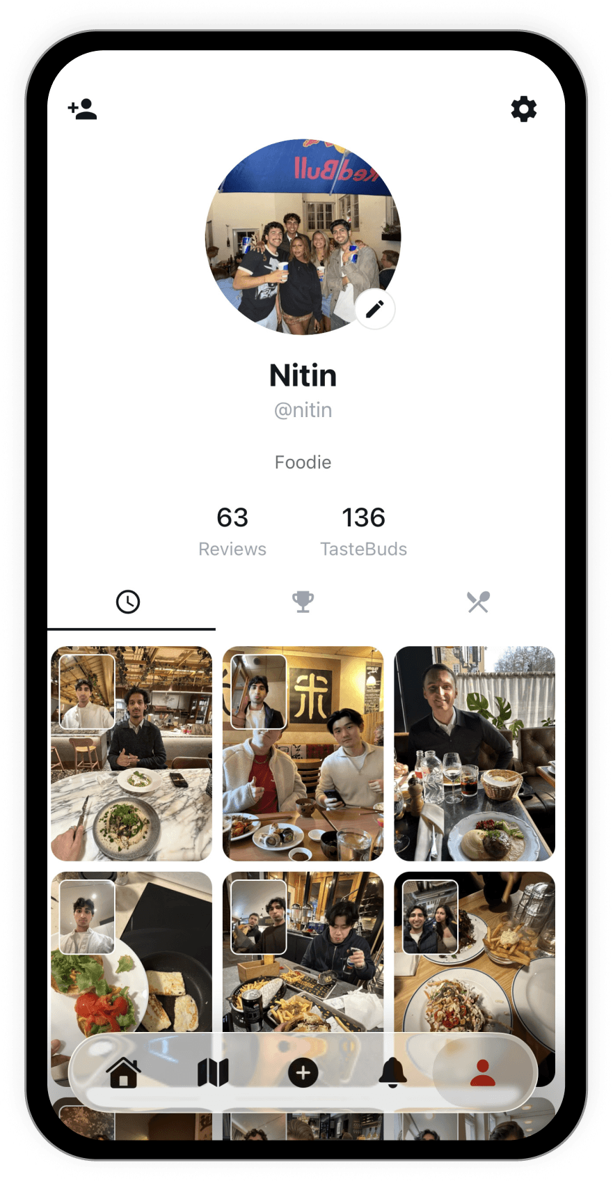 Remi profile – your food diary